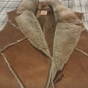 Women’s Suede Shearling Coat - Brown